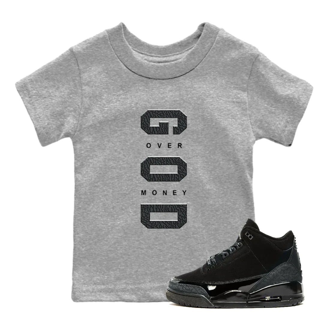- Jordan Sneaker SNRT Over Tees 3 Secure packaging Money Premium God Black Cat Kids Air