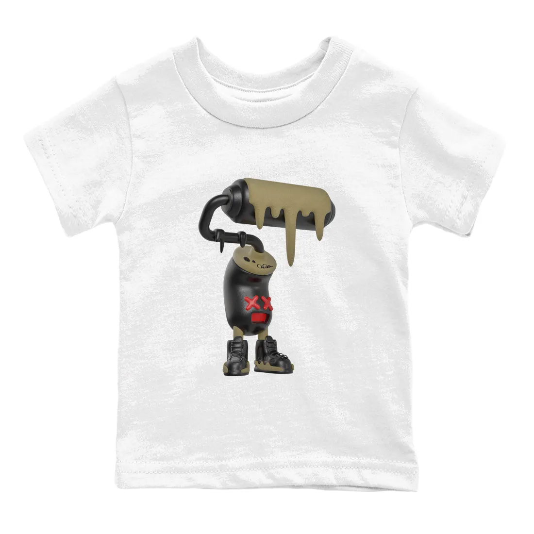 - Kids SNRT Quick shipping Roller Tees Jordan Fast dispatch 3D Olive Paint Air Sneaker 9