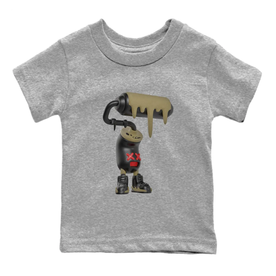 - Kids SNRT Quick shipping Roller Tees Jordan Fast dispatch 3D Olive Paint Air Sneaker 9