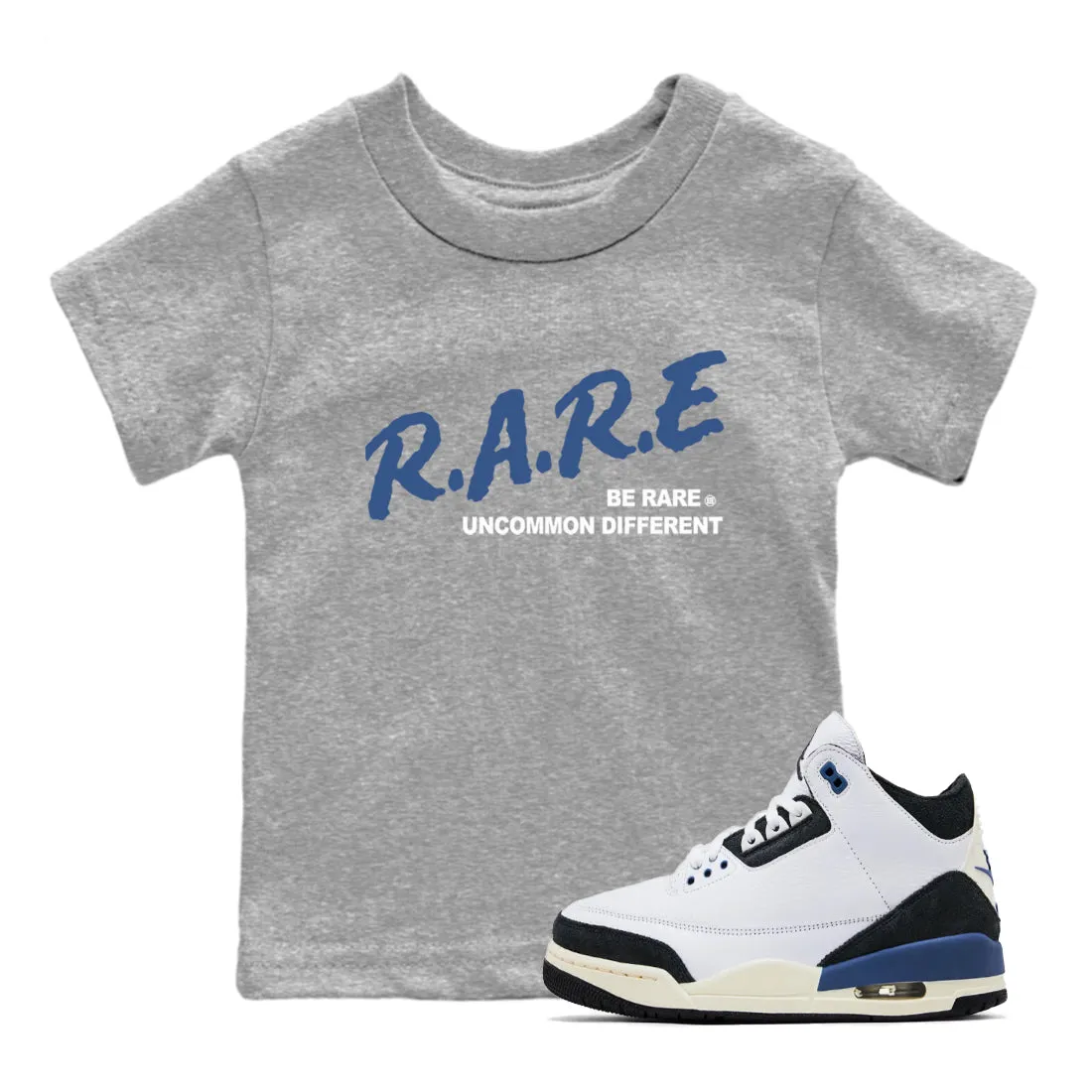 - Sneaker Rare x Air 3 Be Maniere Jordan Kids SNRT Ma Blue Different Large-scale promotion A Diffused Uncommon Top-quality at low price Tees