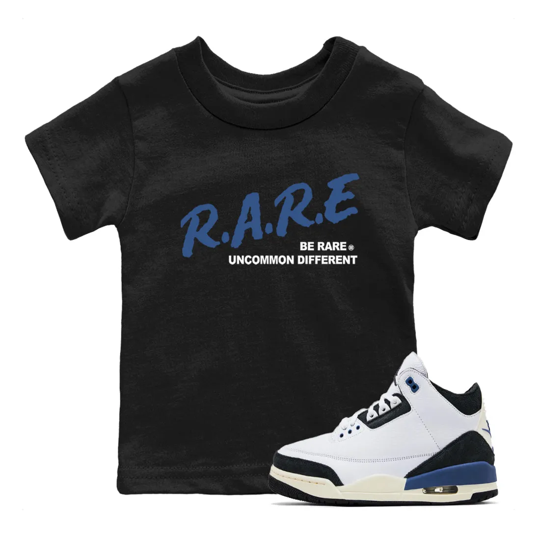 - Sneaker Rare x Air 3 Be Maniere Jordan Kids SNRT Ma Blue Different Large-scale promotion A Diffused Uncommon Top-quality at low price Tees