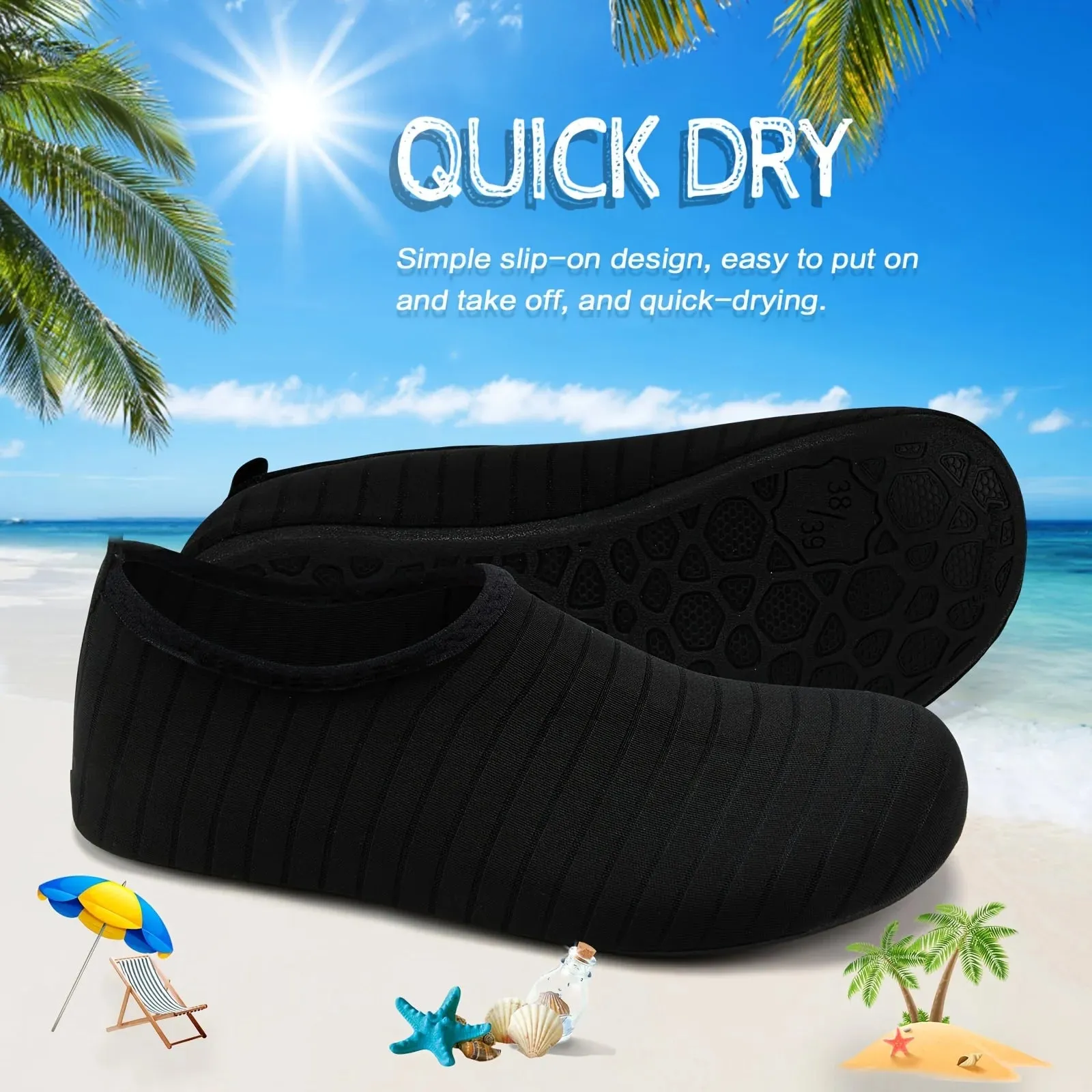 1 Pair Water Shoes Women Barefoot Socks