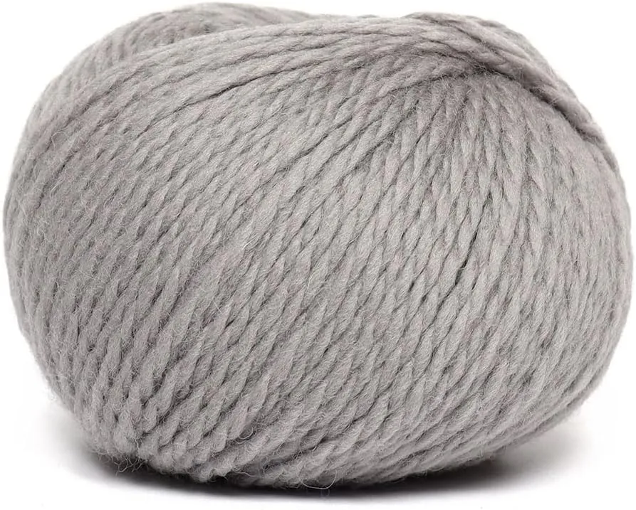 100% Highland Wool Yarn - Sourced Directly from Peru - Heavenly Soft and Perfect for Knitting and Crocheting (Worsted, Ash Gray)