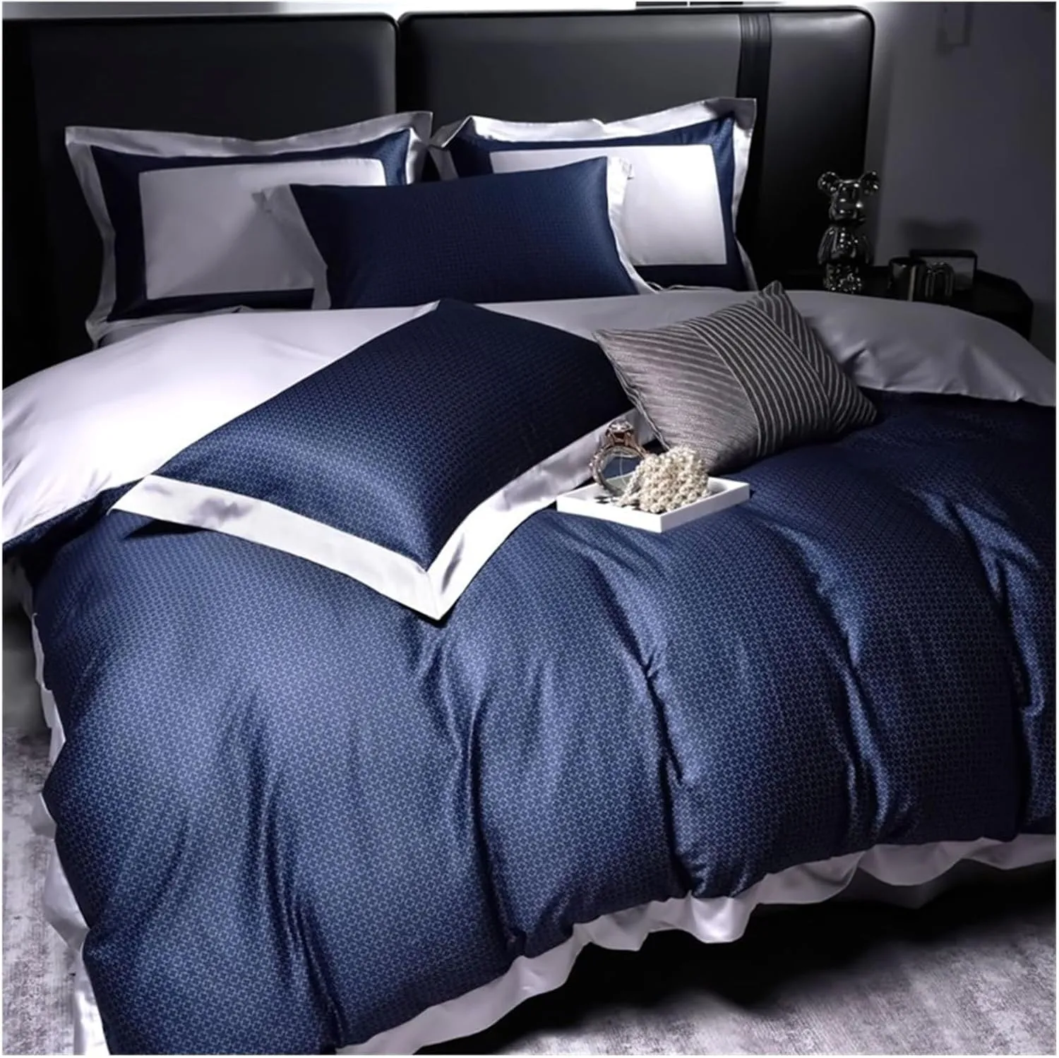 1000 Thread Count Sheet Set – Egyptian Cotton Bed Sheets Soft Sateen Weave Quality Luxury Bedding Compatible with All Seasons Bed Four Pieces Set(B,Twin)