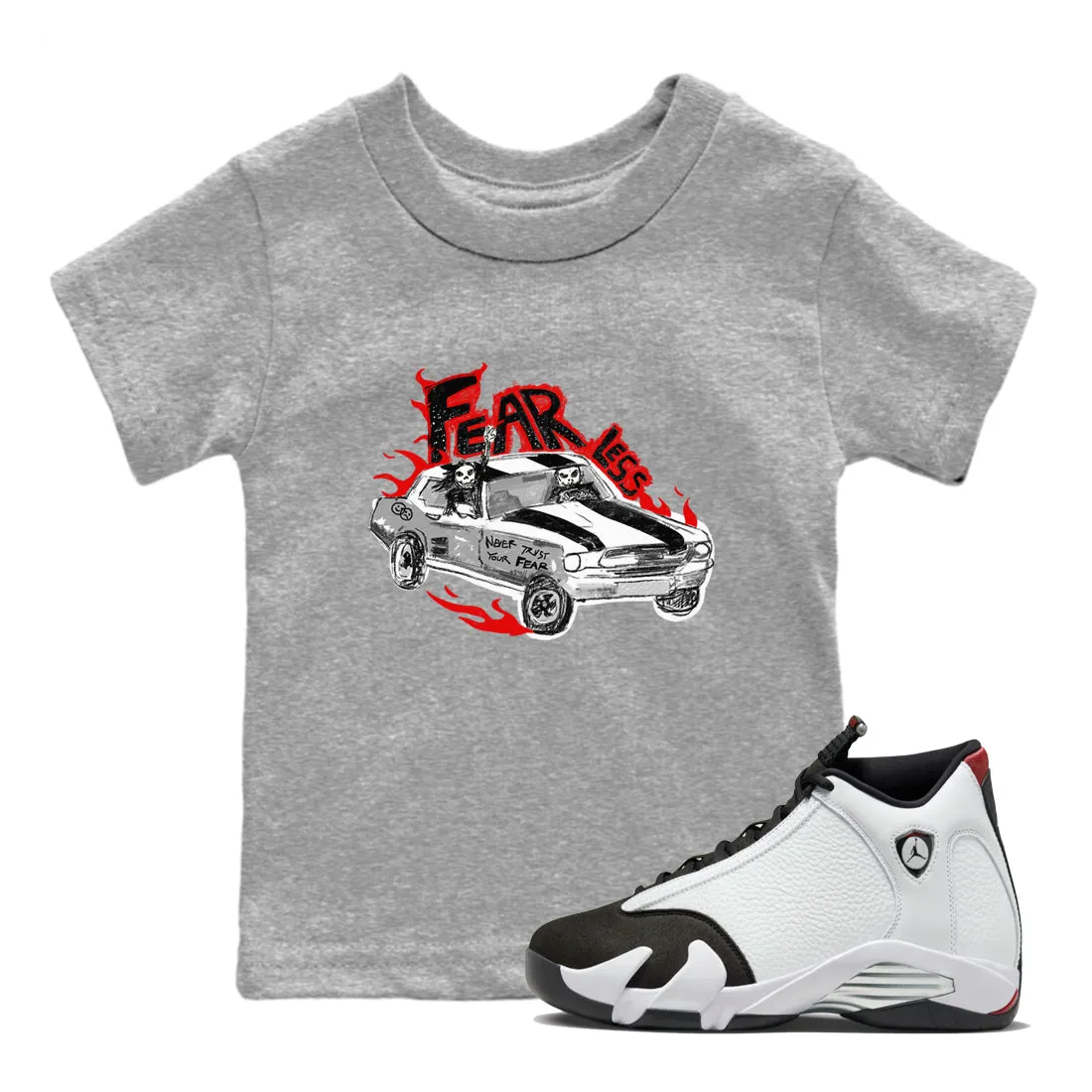 14 Air Sneaker Car Kids SNRT Toe Data-driven Reduced-rate Black Fearless Jordan - Tees