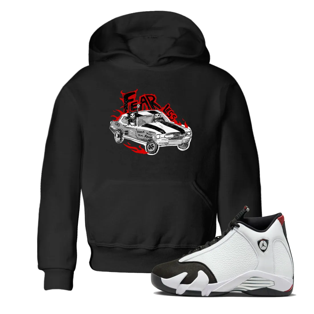 14 Air Sneaker Car Kids SNRT Toe Data-driven Reduced-rate Black Fearless Jordan - Tees