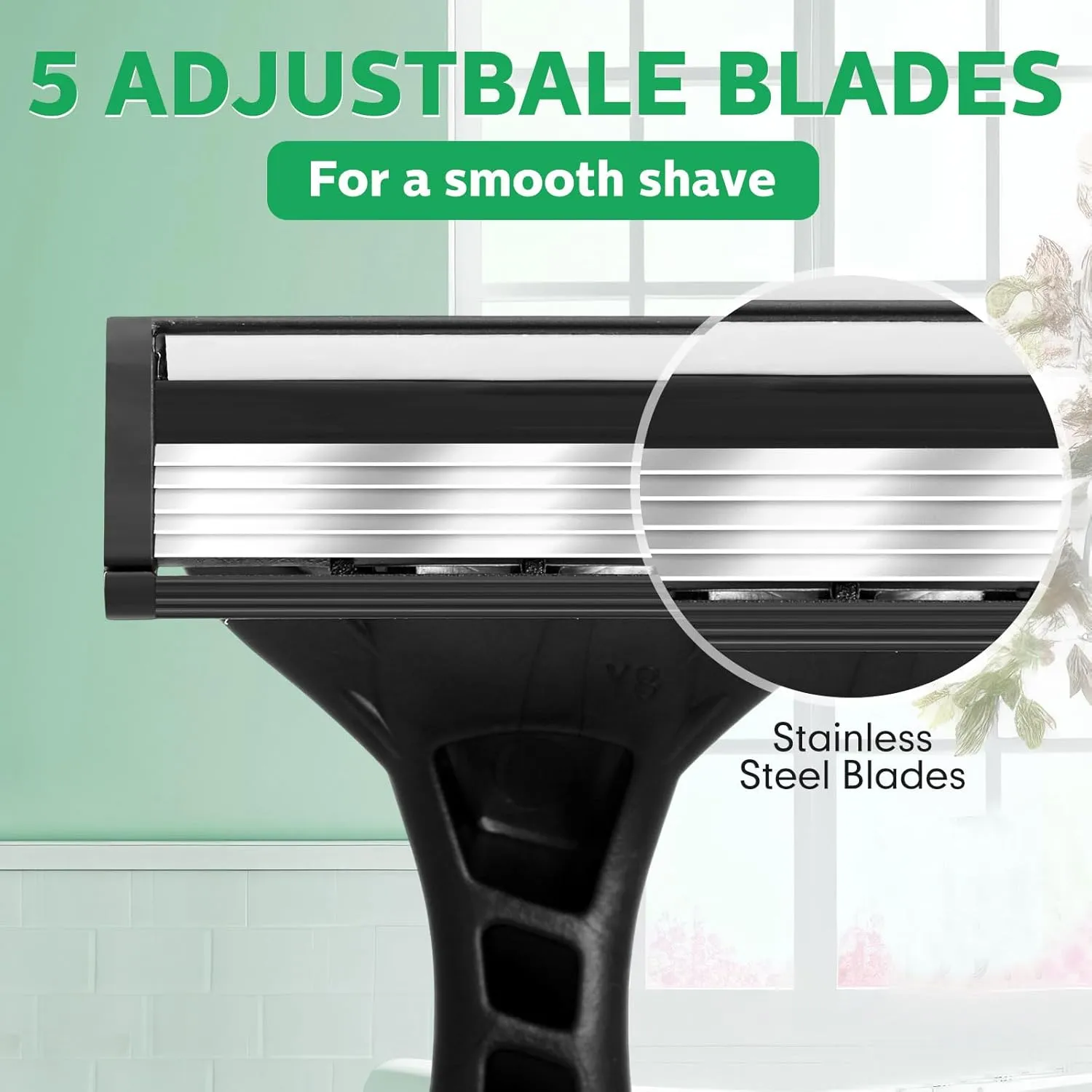 20 Pcs 5-blade Disposable Razors for Men Sensitive Skin Razor Men's Disposable Razors Disposable Head Razor for a Smooth, Comfortable Shave