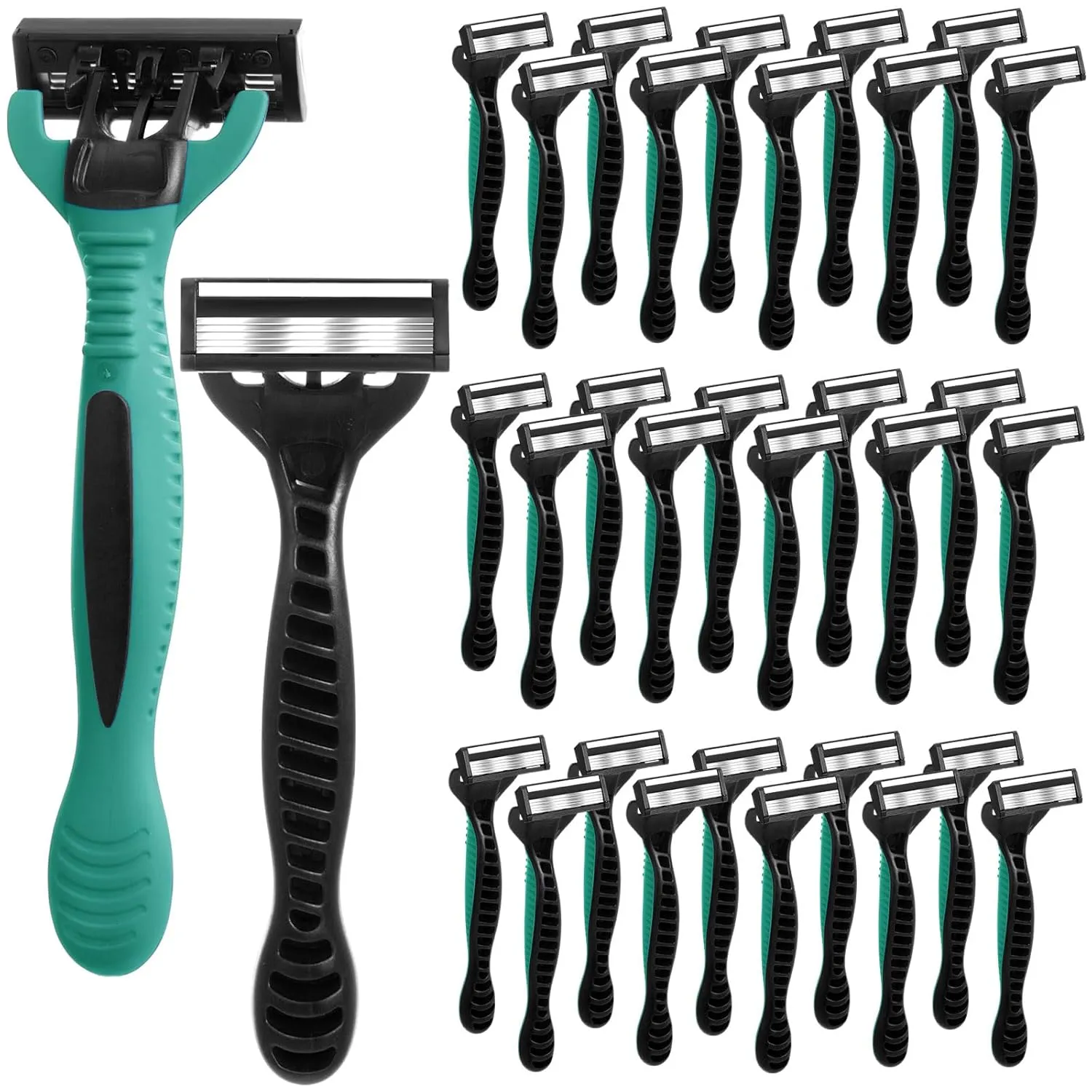 20 Pcs 5-blade Disposable Razors for Men Sensitive Skin Razor Men's Disposable Razors Disposable Head Razor for a Smooth, Comfortable Shave