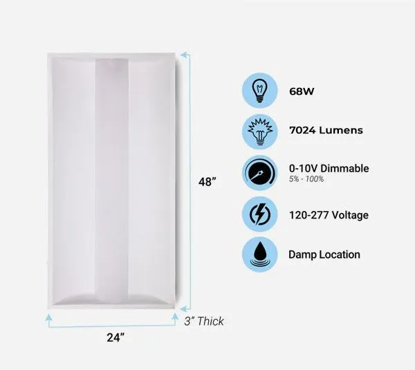 2X4 LED TROFFER PANEL - 36W - 4000K