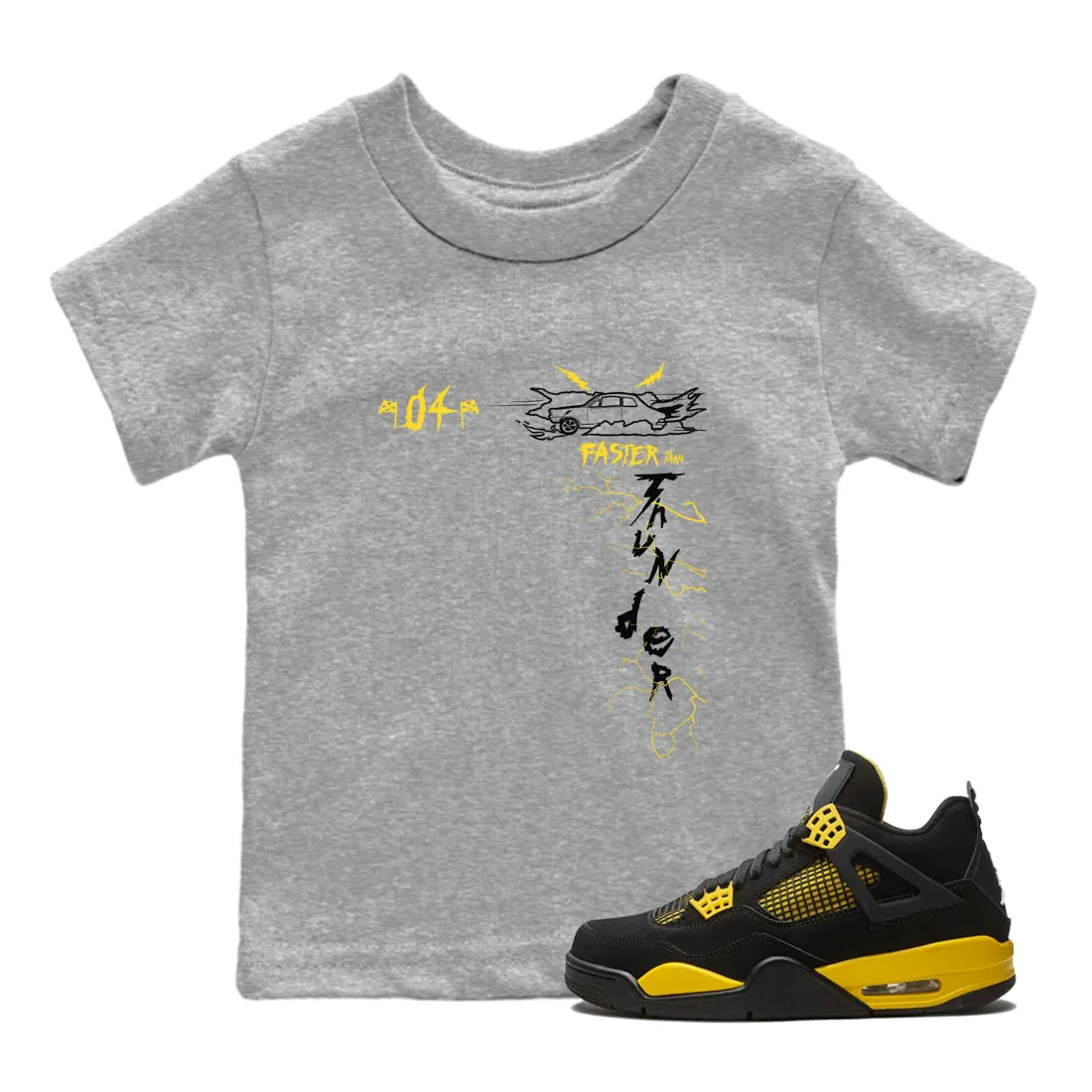 4 Air Jordan Thunder Faster Kids Tees - Sneaker Limited-edition offer Thunder Than SNRT Compliance-certified