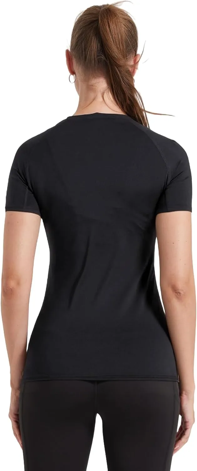 4 Pack Short Sleeve Compression Shirt Women Workout Athletic Baselayer Yoga Softball T-Shirts Cool Running Tops