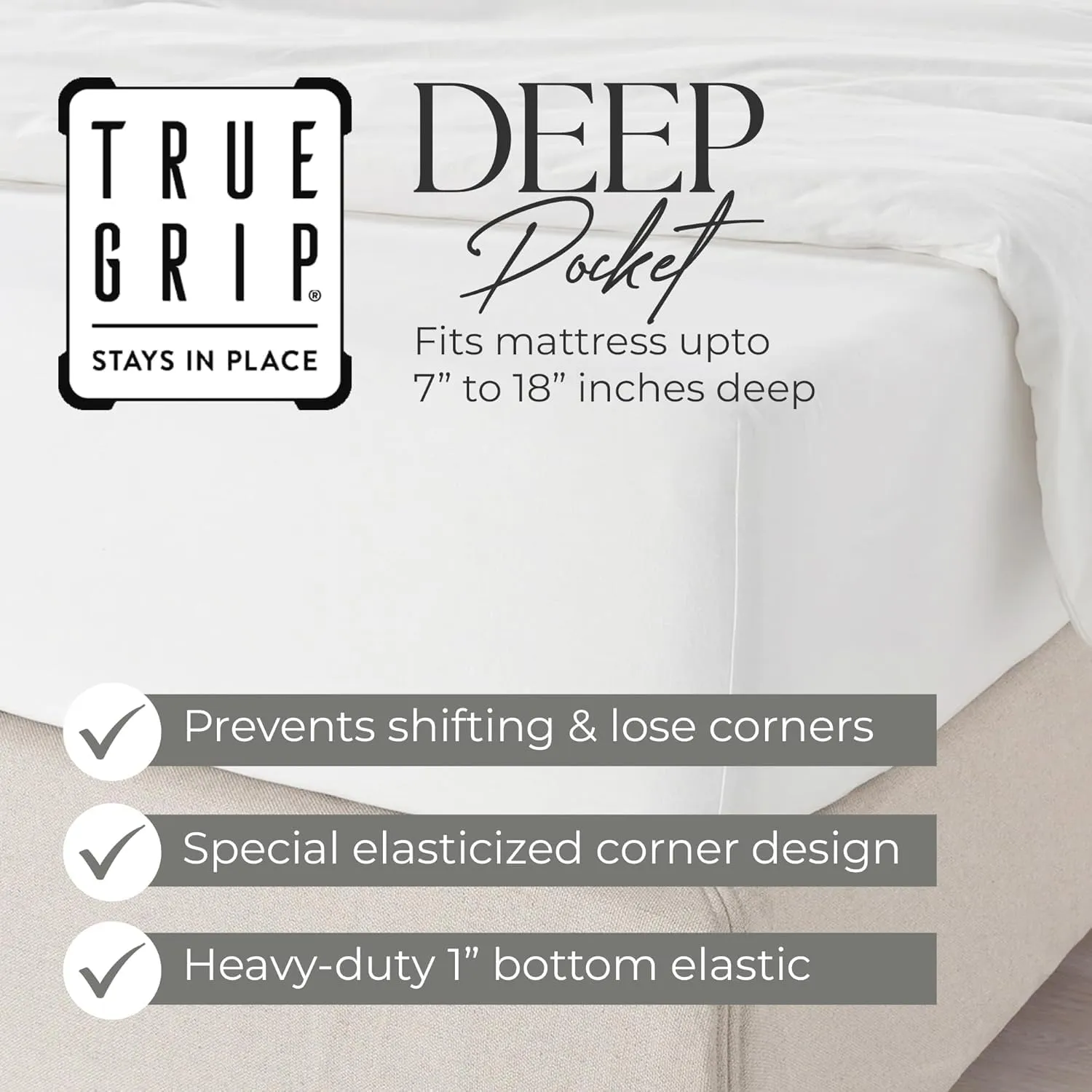 600 Thread Count Cotton Rich Light Gray King Size Sheets Set, Ultra Soft & Silky, Sateen Deep Pocket Sheets (1 Flat, 1 Fitted Sheet & 2 Pillowcases)
