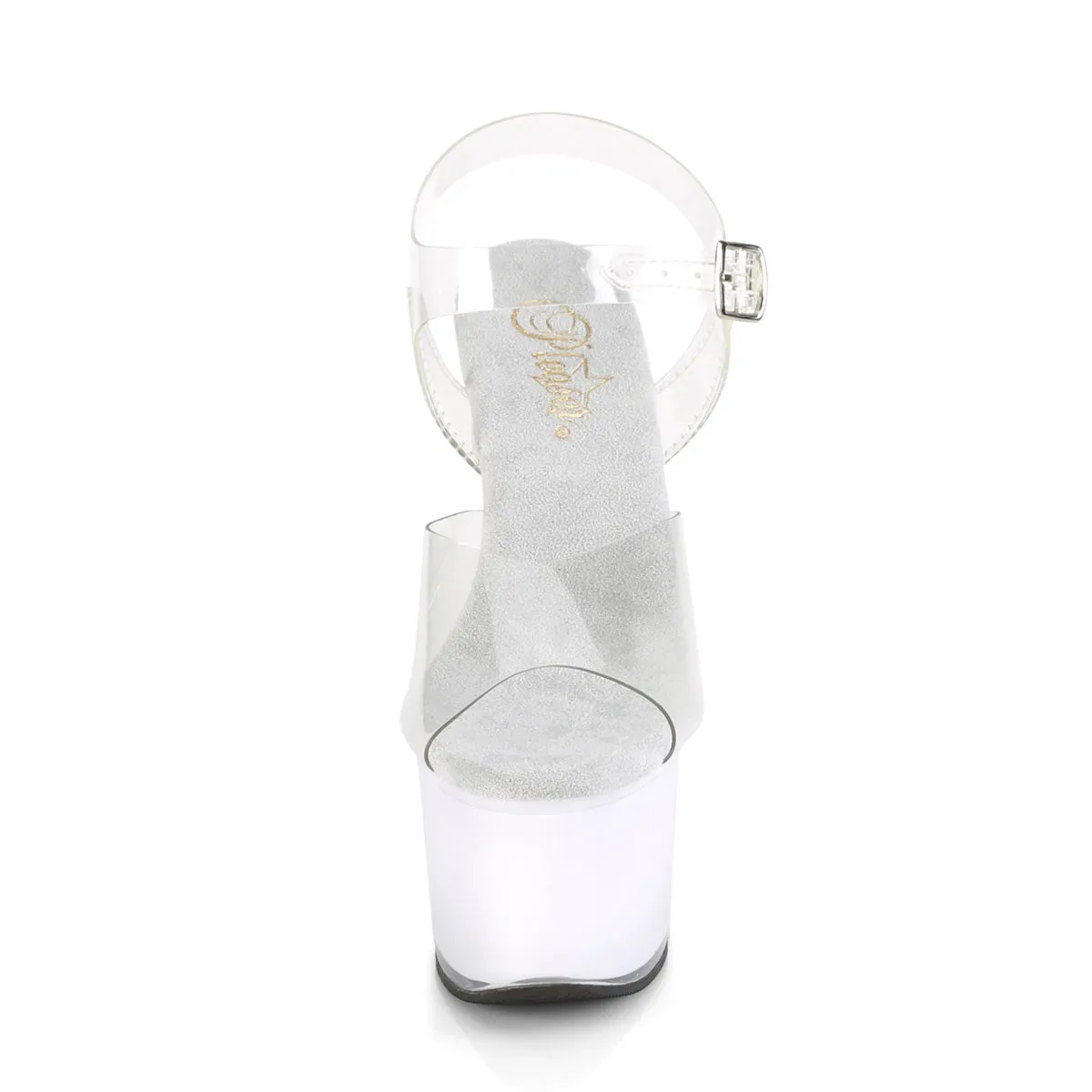 7 Inch Heel ILLUMINATOR-708 Clear Multiple Color Light Up