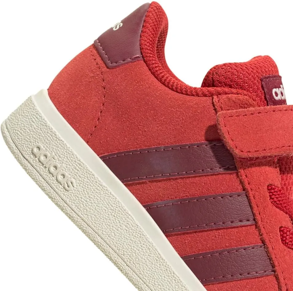 adidas Baby-Boy's Grand Court 2.0 Elastic Lace & Strap Sneaker