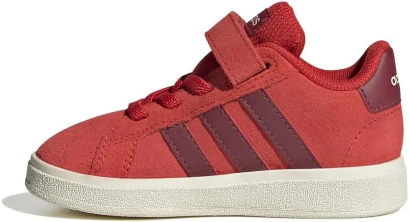 adidas Baby-Boy's Grand Court 2.0 Elastic Lace & Strap Sneaker