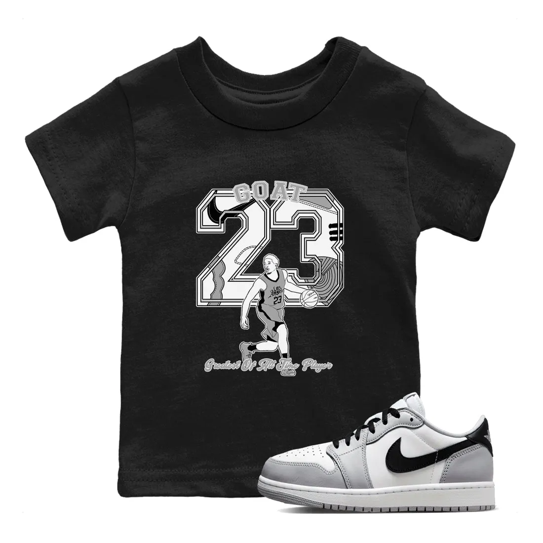 Air Customizable options Player Voice-activated Jordan Sneaker - Goat Grey 1 Wolf Tees Kids SNRT