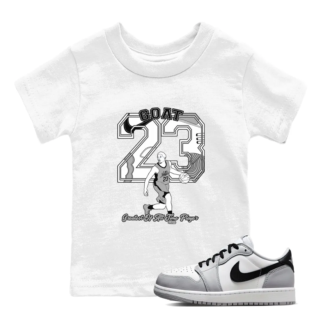 Air Customizable options Player Voice-activated Jordan Sneaker - Goat Grey 1 Wolf Tees Kids SNRT