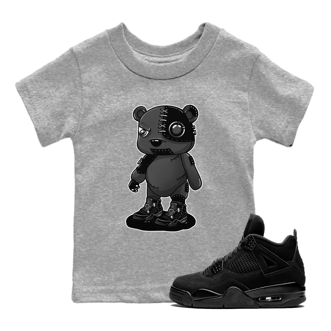 Air Tees Jordan Cyborg Luxurious Fully equipped Bear Kids Black - Sneaker SNRT Cat 4
