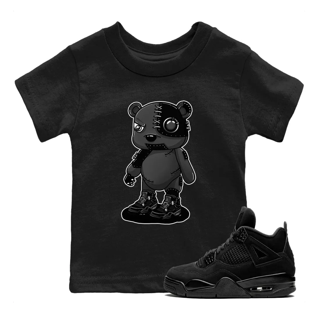 Air Tees Jordan Cyborg Luxurious Fully equipped Bear Kids Black - Sneaker SNRT Cat 4