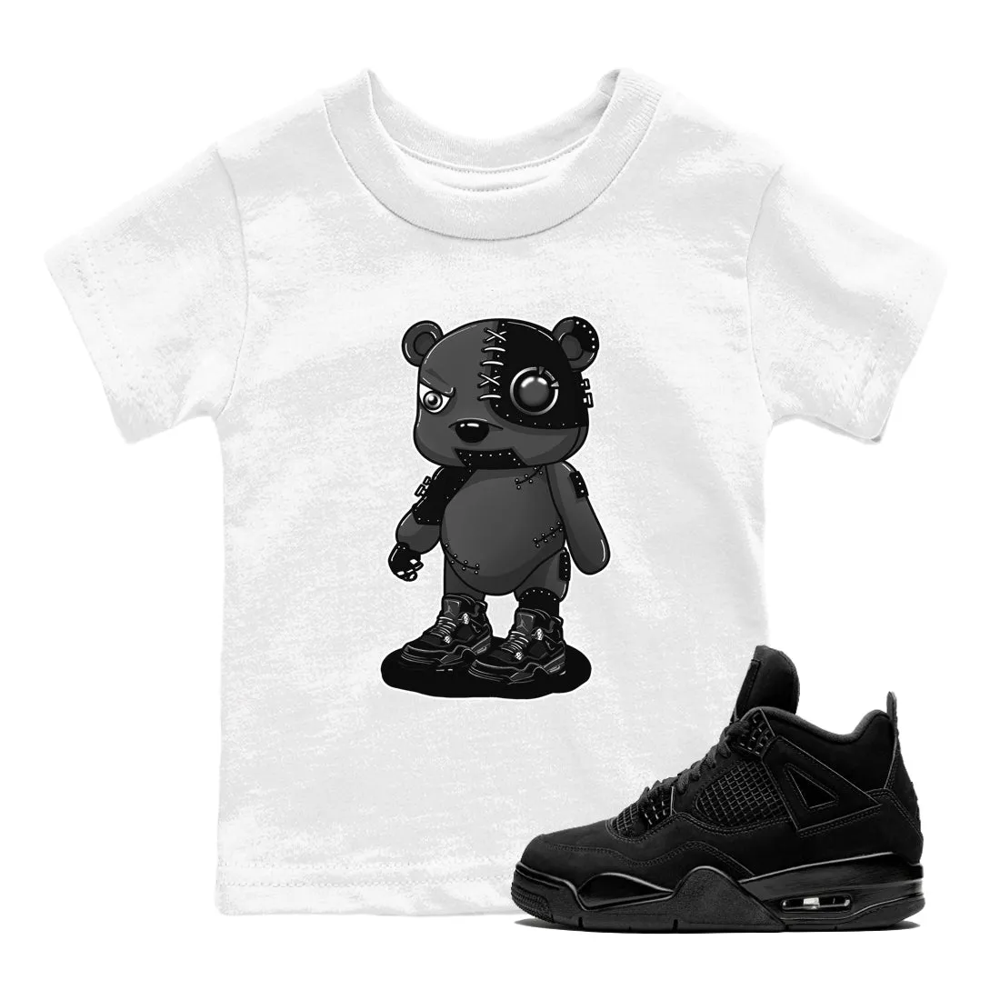 Air Tees Jordan Cyborg Luxurious Fully equipped Bear Kids Black - Sneaker SNRT Cat 4