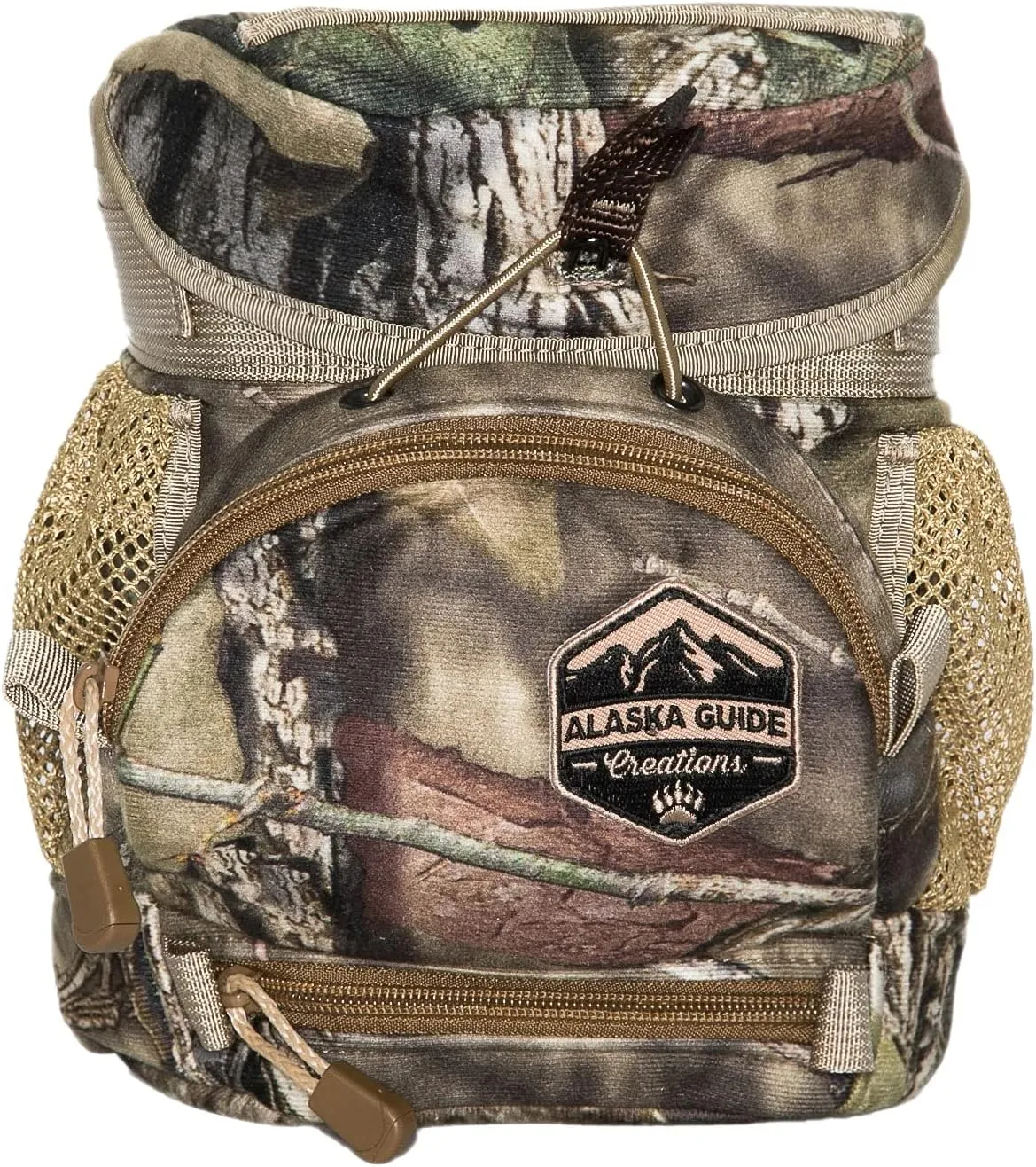 Alaska Guide Creations Hybrid with MAX Pocket | Compact Utility Bag with Mesh Side Pockets | Binocular Harness for Comfort and Quick Access (Coyote Brown)