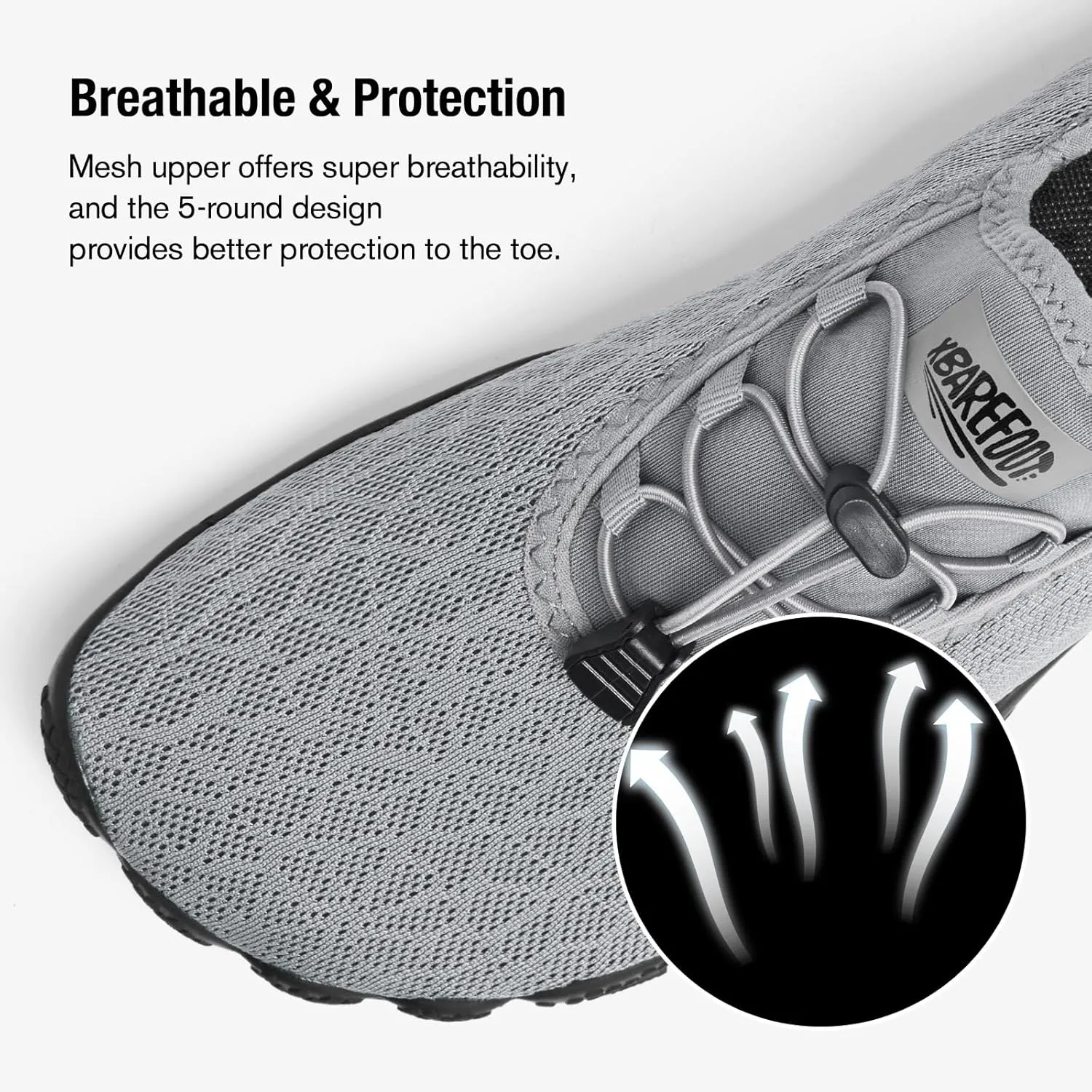ALEADER Barefoot Water Shoes Men Non Slip Swim Beach Shoes for Hiking Walking River