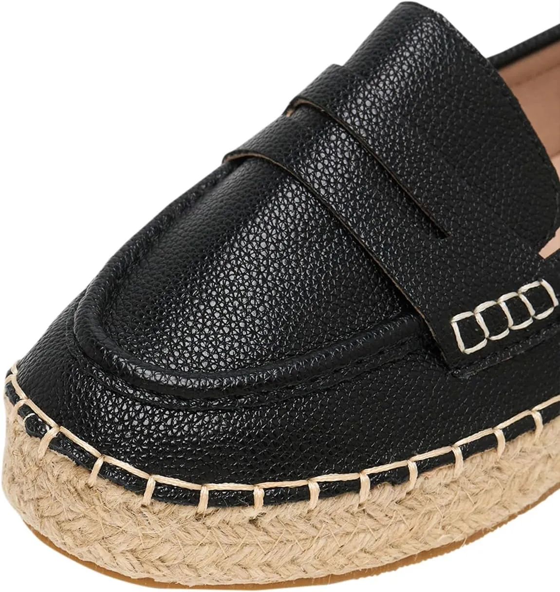 Alexis Leroy Women Closed Toe Slip On Casual Espadrilles Loafer Flat Comfort Shoes