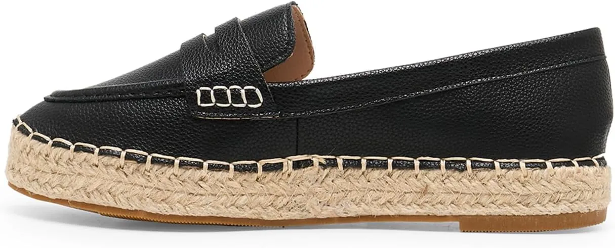 Alexis Leroy Women Closed Toe Slip On Casual Espadrilles Loafer Flat Comfort Shoes
