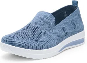 Alexis Leroy Women's Mesh-Comfortable Athletic Walking Shoes Slip On Casual Sneakers