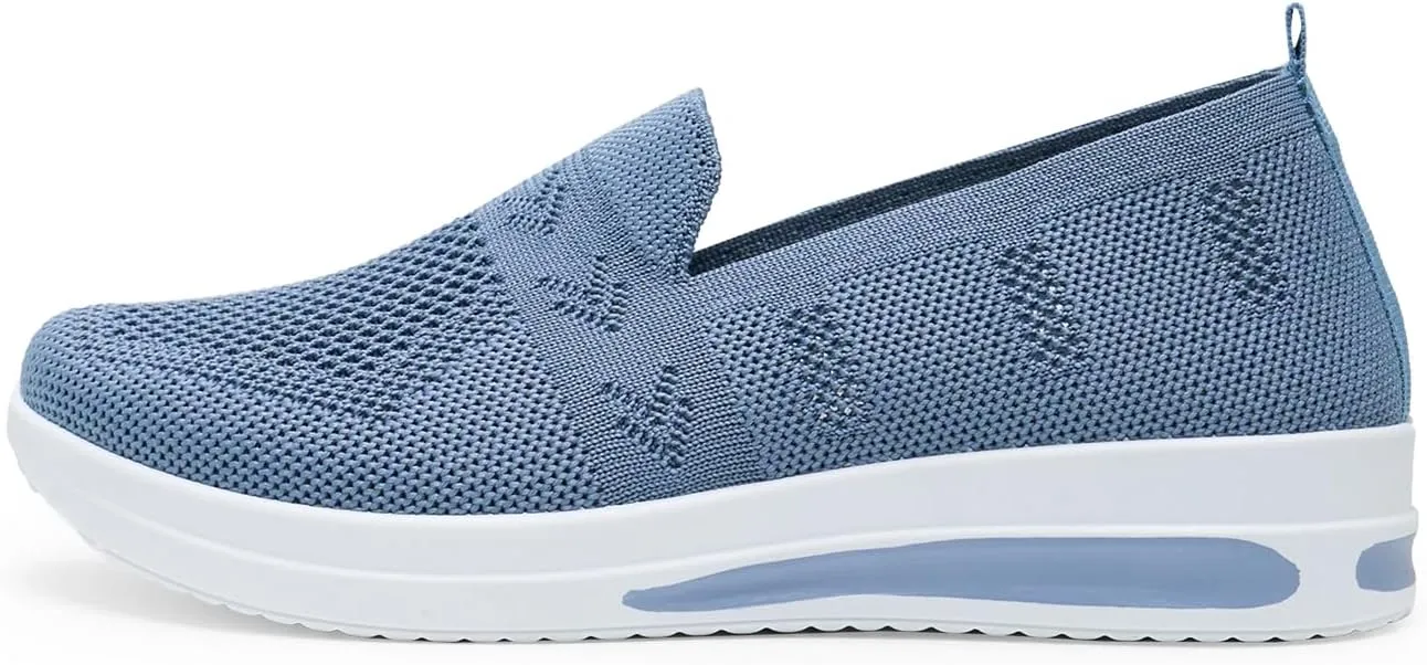 Alexis Leroy Women's Mesh-Comfortable Athletic Walking Shoes Slip On Casual Sneakers