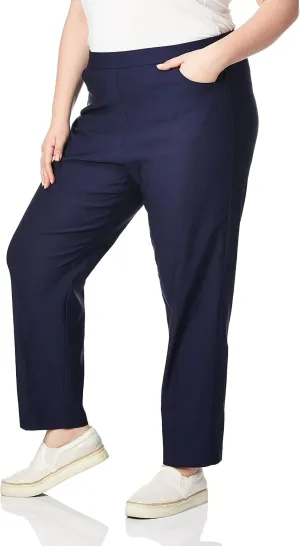 Alfred Dunner Women's Allure Slimming Petite Short Stretch Pants-Modern Fit