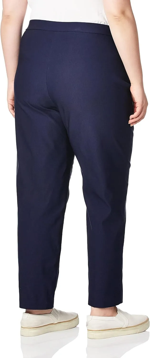 Alfred Dunner Women's Allure Slimming Petite Short Stretch Pants-Modern Fit
