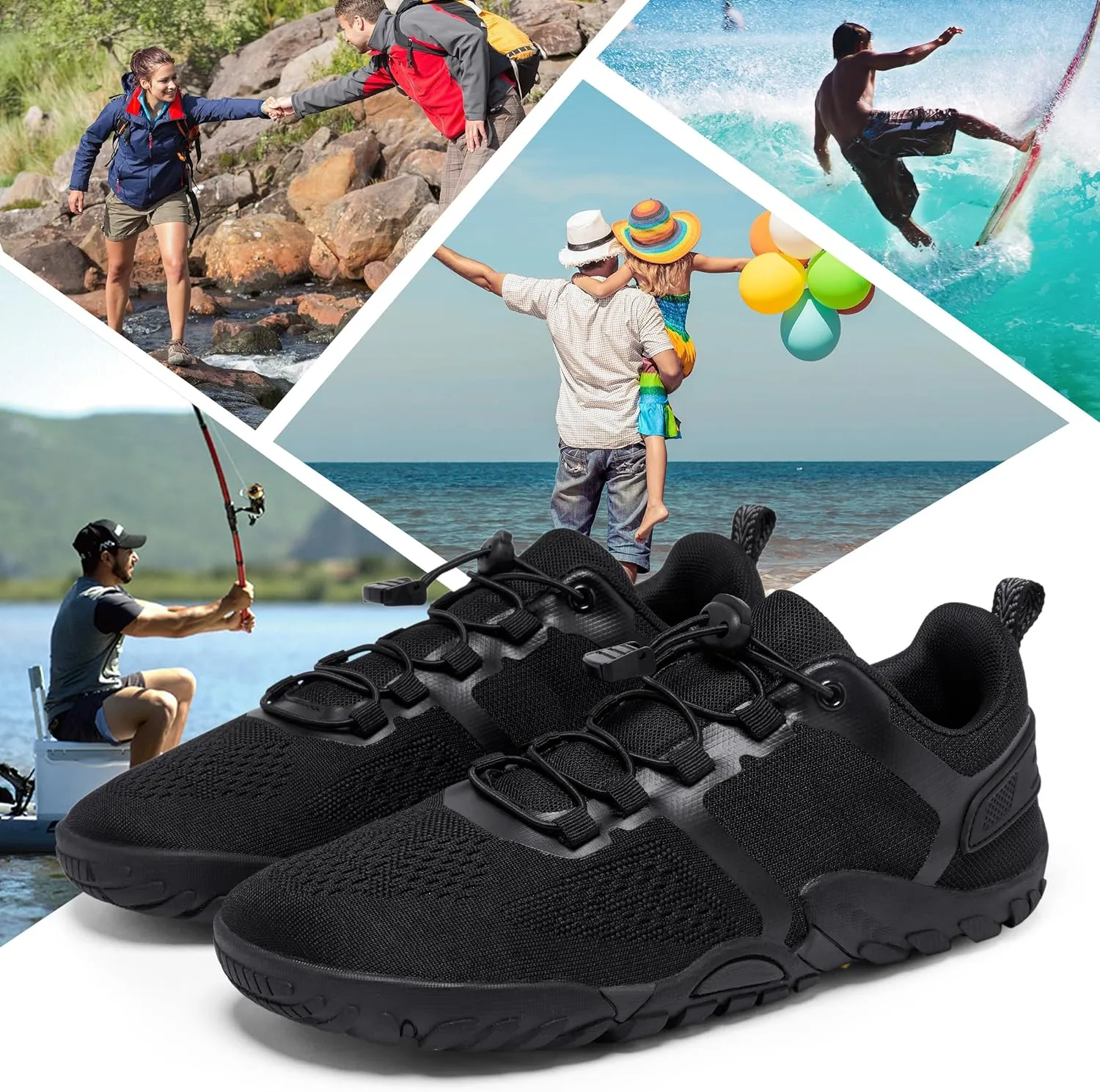 Alibress Water Shoes for Women Men Slip-on Quick-Dry Aqua Beach Swim River Hiking Water Shoes