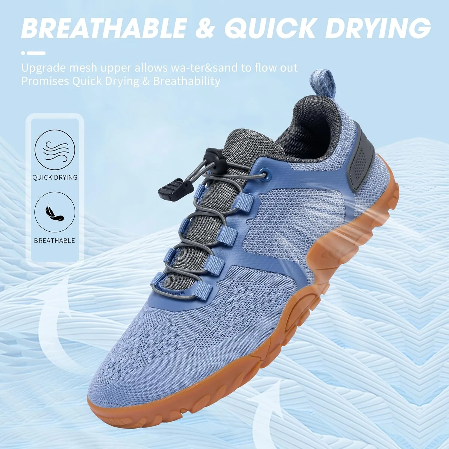 Alibress Water Shoes for Women Men Slip-on Quick-Dry Aqua Beach Swim River Hiking Water Shoes