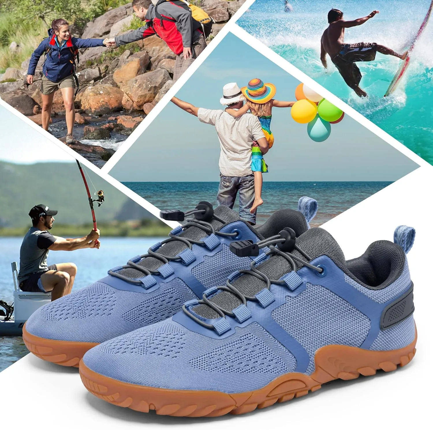 Alibress Water Shoes for Women Men Slip-on Quick-Dry Aqua Beach Swim River Hiking Water Shoes