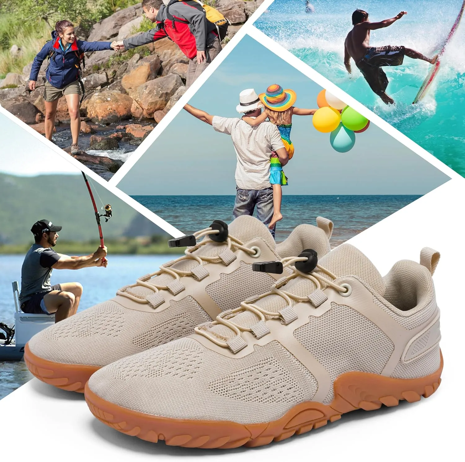 Alibress Water Shoes for Women Men Slip-on Quick-Dry Aqua Beach Swim River Hiking Water Shoes