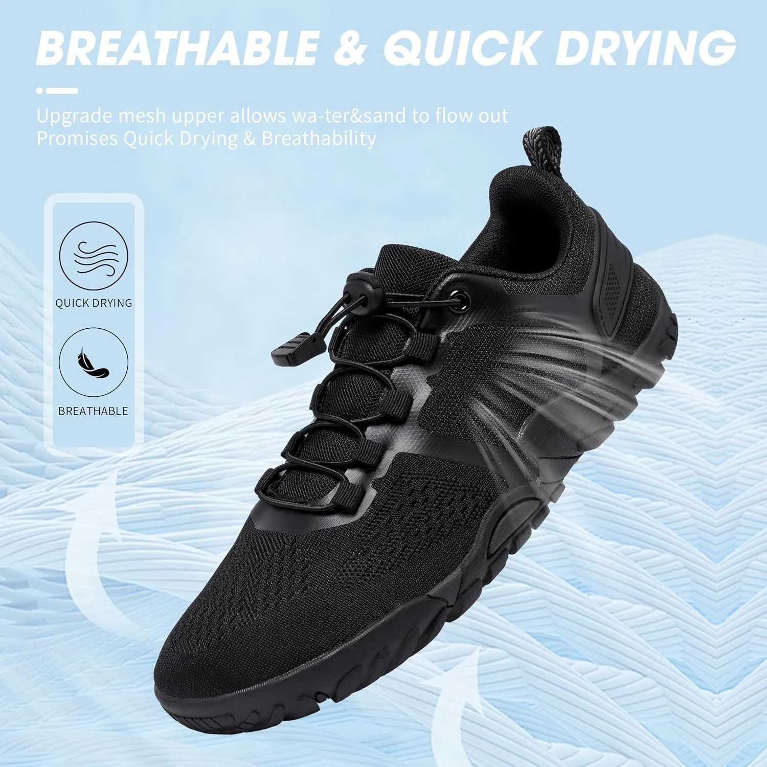 Alibress Water Shoes for Women Men Slip-on Quick-Dry Aqua Beach Swim River Hiking Water Shoes