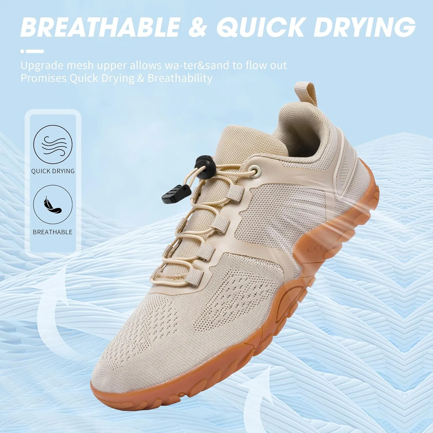 Alibress Water Shoes for Women Men Slip-on Quick-Dry Aqua Beach Swim River Hiking Water Shoes