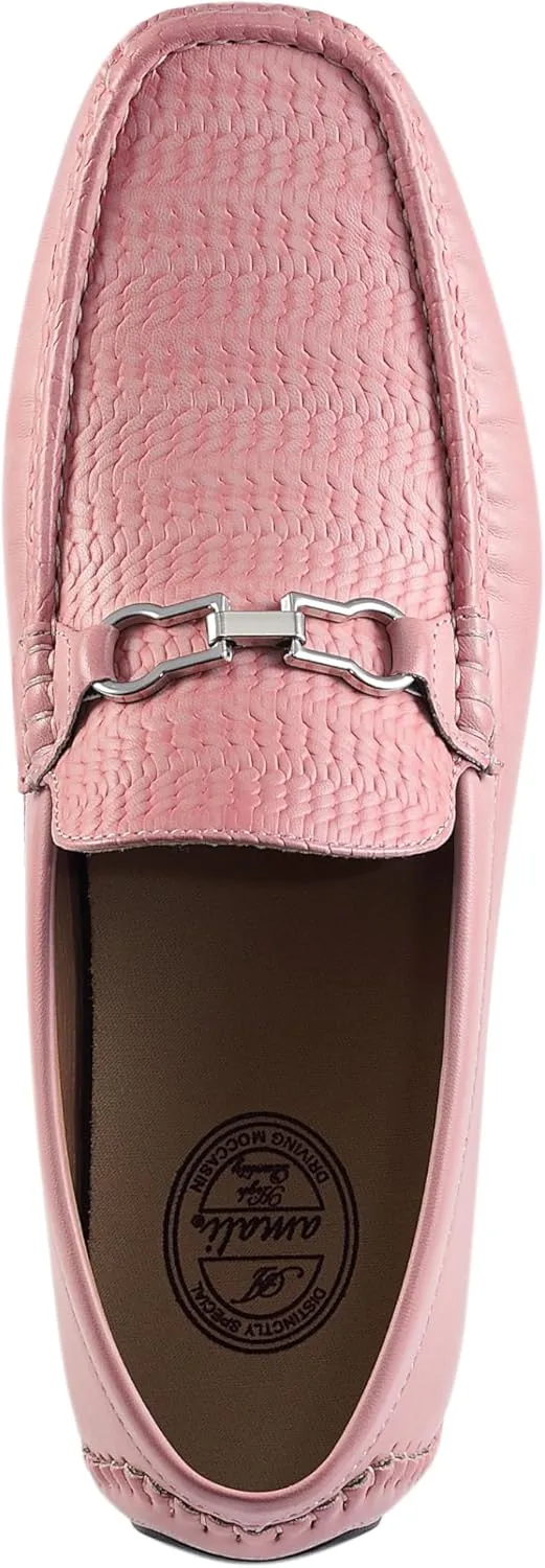 Amali Cola - Driving Moccasins for Men – Mens Slip On Loafers, Moccasins, Slip-on Dress Shoes - Driving Loafers with Matching Color Bit