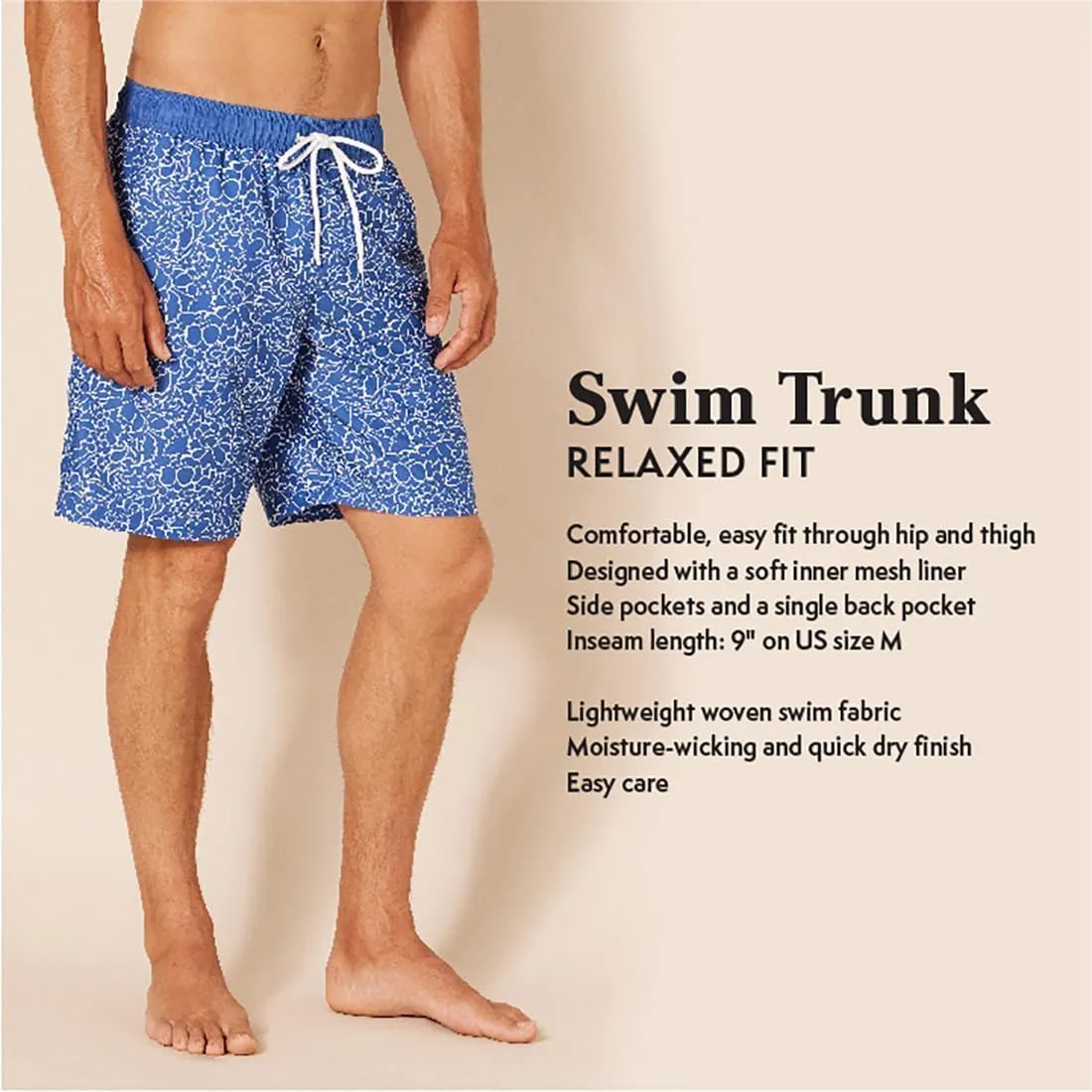 Amazon Essentials Men's 9" Quick Dry Swim Trunks