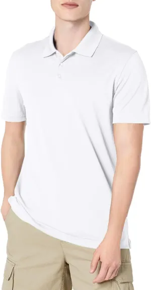 Amazon Essentials Men's Golf Polo Shirt, Short Sleeve, Dri Fit, Slim-Fit, Quick-Dry