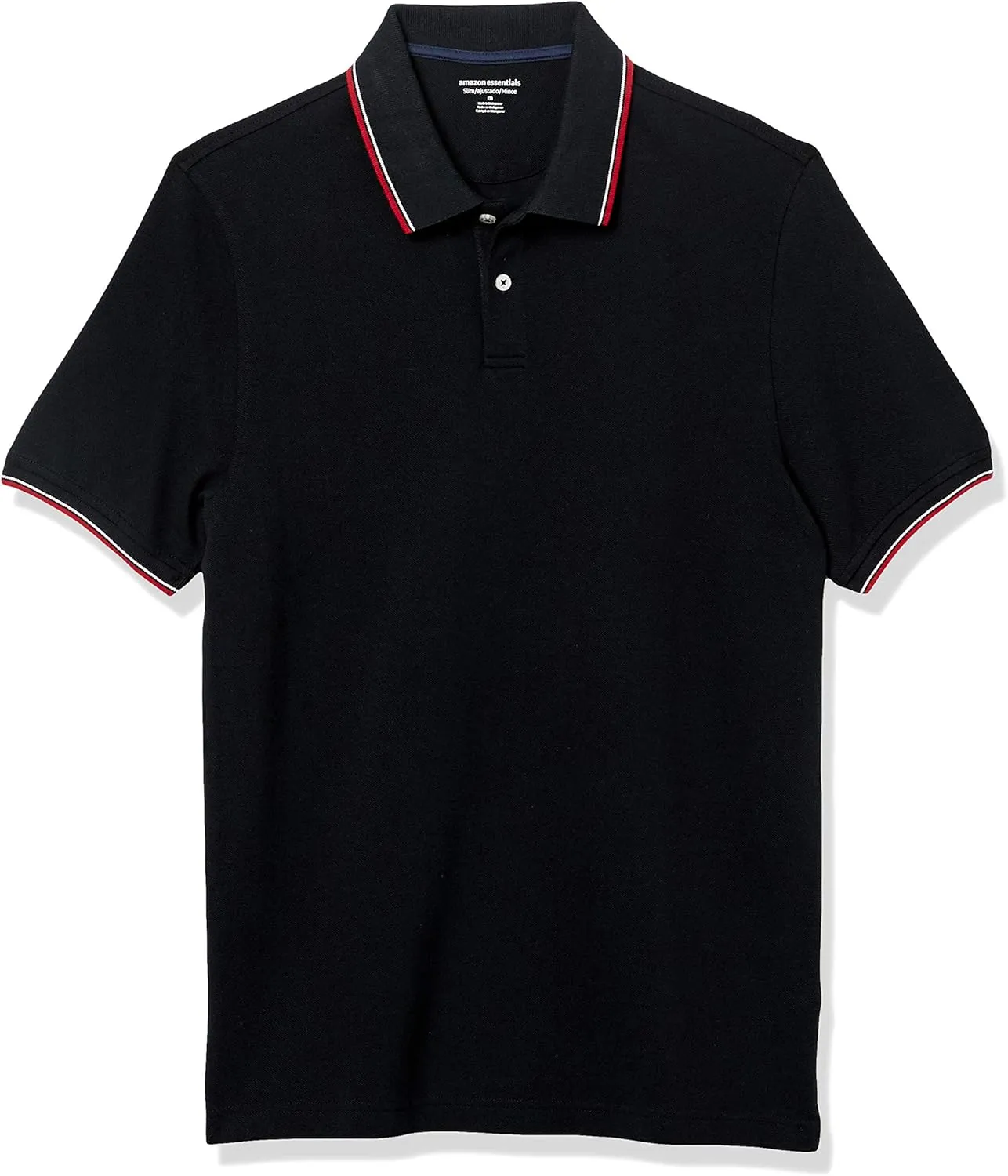 Amazon Essentials Men's Polo Shirts Short Sleeve, Slim-Fit Cotton Pique