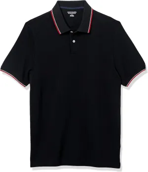 Amazon Essentials Men's Polo Shirts Short Sleeve, Slim-Fit Cotton Pique