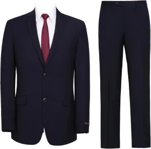 AMY ZHU Men's Slim Fit Suit 2 Piece Business Jacket Wedding Blazer & Dress Pants