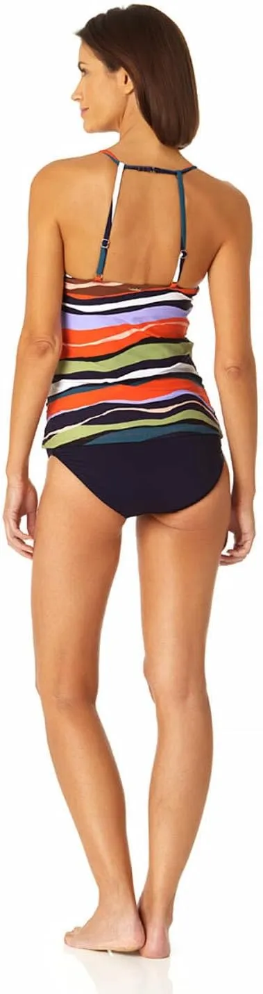 Anne Cole - Women's High Neck Tankini Top Multi / XS