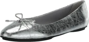 Anne Klein Womens LUCI Faux Leather Slip On Flat Shoes