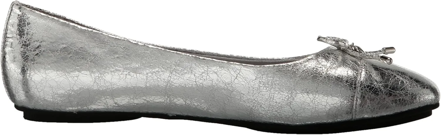 Anne Klein Womens LUCI Faux Leather Slip On Flat Shoes