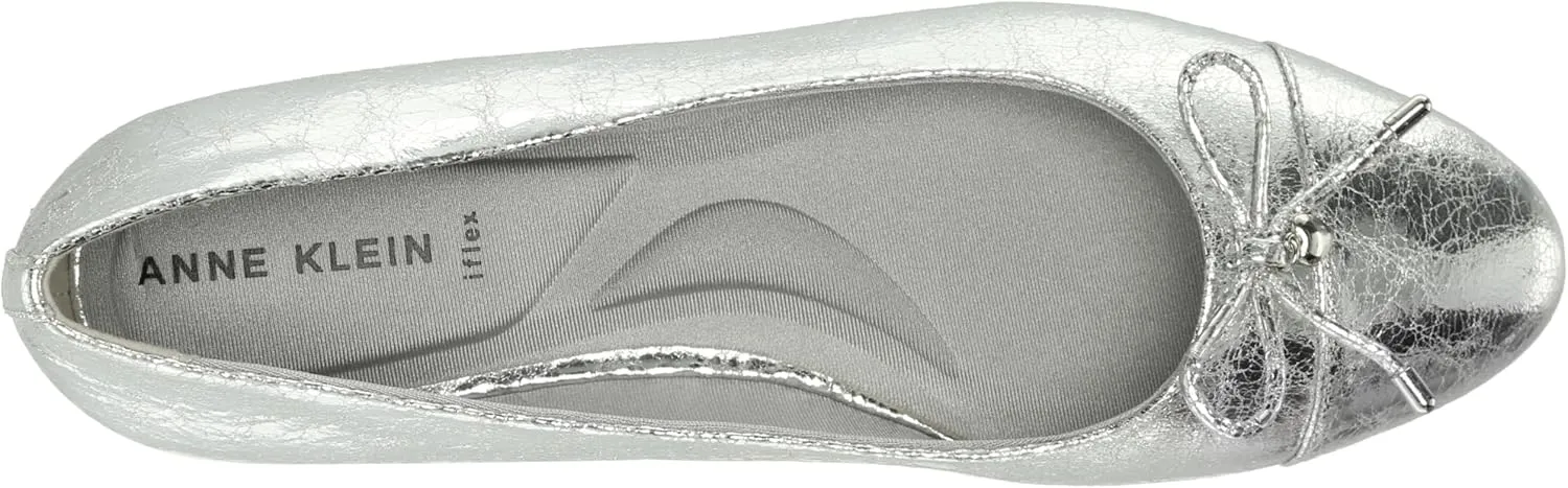 Anne Klein Womens LUCI Faux Leather Slip On Flat Shoes