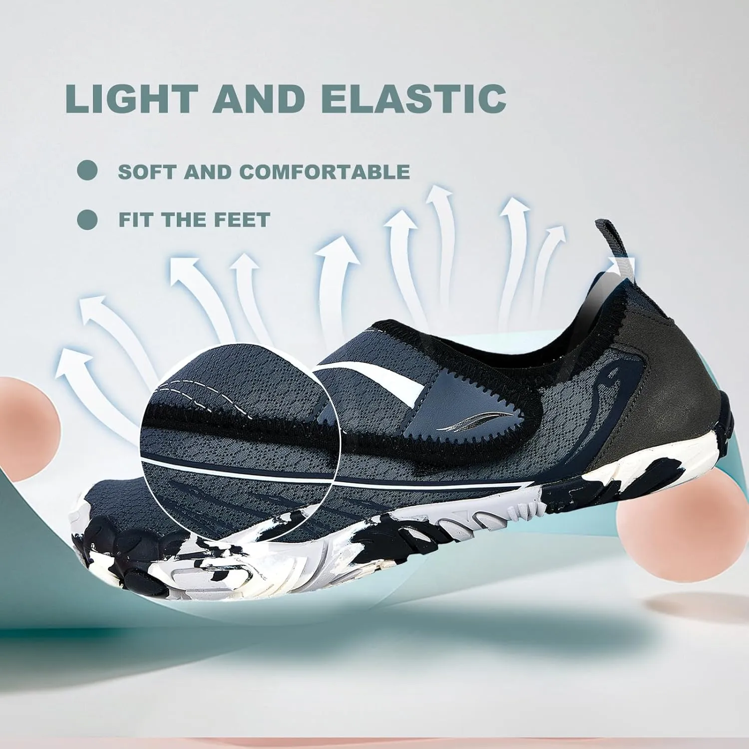 AoSiFu Water Shoes for Kids Boys Girls Aqua Socks Barefoot Beach Sports Swim Pool Quick Dry Lightweight (Little Kid/Big Kid)