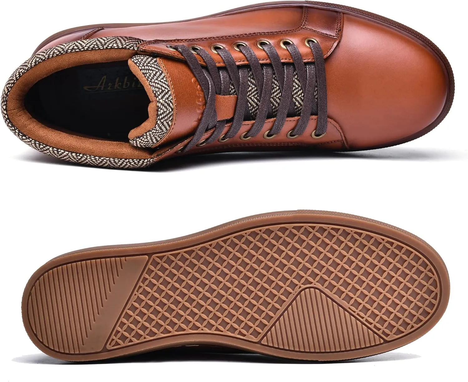 Arkbird Mens Leather Sneaker Fashion Classic Casual Chukka Ankle Boots for Men